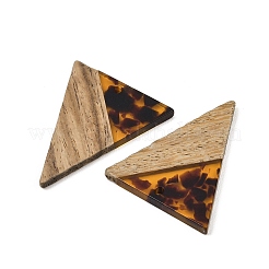 Pendentifs en résine transparente et bois de noyer&nbsp;RESI-I354-03K