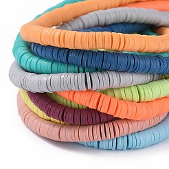 Плоские круглые бусины из глины ручной работы полимерные CLAY-R067-6.0mm-M3