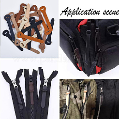 40 шт. 4-х цветная головка для застежки-молнии из коровьей кожи&nbsp;PURS-GF0001-08