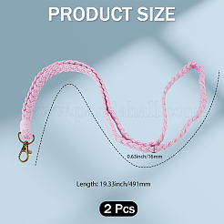 2 Stück Polyester-Ausweis-Handy-Lanyard&nbsp;AJEW-CY0002-20B