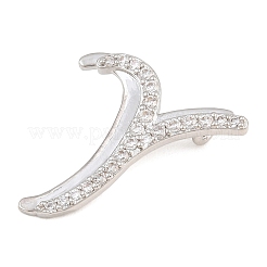 Pendentifs en laiton zircon cubique transparent&nbsp;CU-CBA8481-01P-Y