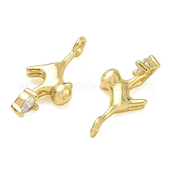 Pendenti in zirconi cubici trasparenti in micro pavè di ottone&nbsp;KK-CBAD9DF-06G