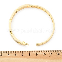 Женские браслеты на шарнирах из латуни с микропаве и прозрачным фианитом BJEW-K274-06G