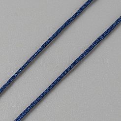 チンロン糸50m  中国語結びコード  編まれたブレスレットのネックレスの作成のため  プルシアンブルー  0.8mm  約54.68ヤード（50m）/ロール&nbsp;OCOR-WH0045-14C