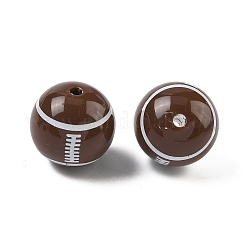 Спортивная печать непрозрачные акриловые бусины&nbsp;OACR-Z035-04