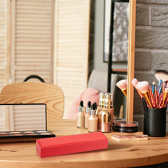 Прямоугольные коробки для хранения ожерелья из искусственной кожи с бархатом внутри CON-WH0094-31D-02