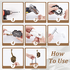 Крюк вешалки сплава стены&nbsp;AJEW-WH0270-980