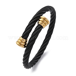Pulseras de torsión de acero inoxidable 304 para mujer&nbsp;BJEW-P310-24MC01