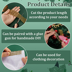 3 рулон 3 видов пластиковых страз для отделки&nbsp;DIY-FG0007-04A