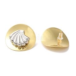 Серьги-гвоздики из латуни с реечным покрытием EJEW-B062-04GP-01