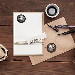 Латунная восковая печать штамп с ручкой AJEW-WH0184-0555