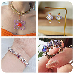 3 пакетик 3-х цветных прозрачных стеклянных бусин&nbsp;GLAA-TA0003-68