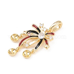 Латунные микропроволочные кубические циркониевые подвески KK-H524-01G-02