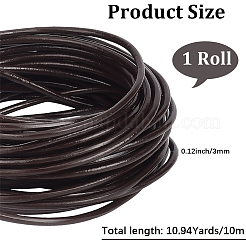 Cordone rotondo in pelle di vacchetta da 10 m&nbsp;WL-CL0001-32B-02