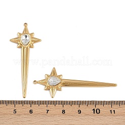 Большие подвески из нержавеющей стали 304 со стразами&nbsp;STAS-P410-02G