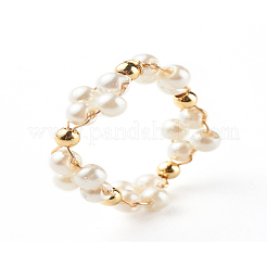 Стеклянные жемчужные бусины перстни X1-RJEW-TA00005