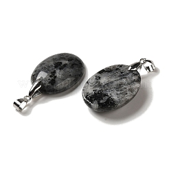 Pendentifs en larvikite naturelle&nbsp;G-Z055-03P-14