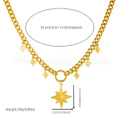 Ожерелья с подвесками из нержавеющей стали 304 с микропаве из прозрачных кубических цирконий&nbsp;FS-WG041DC-02