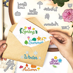 4 pz. stencil per fustelle in acciaio al carbonio a tema festival&nbsp;DIY-WH0309-3465