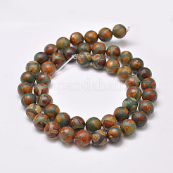 Бусины дзи с узором на спине в тибетском стиле G-P229-A-04-8mm