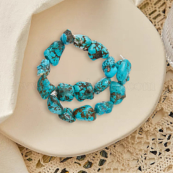 2 нити натуральных магнезитовых бусин&nbsp;G-PA0001-53