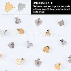 20 шт. 2-цветное ионное покрытие (IP) 304 нержавеющая сталь серьги-гвоздики фурнитура EJEW-UN0001-75