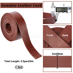 Cordino in pelle piatto da 2 m&nbsp;LC-WH0007-07C-01