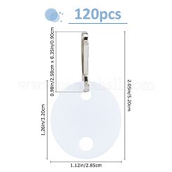 120 pieza de etiquetas de plástico PP para llavero&nbsp;KEYC-FH0001-75