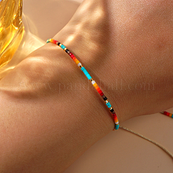 Bracelet en perles de verre tressées heishi pour femme&nbsp;KM8576