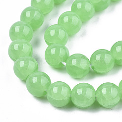 Имитация нефритовые четки стекла GLAA-S192-001D