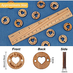 Подвески из неокрашенного дерева&nbsp;WOOD-BC0001-06