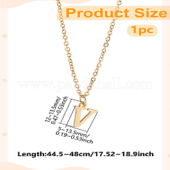 Collares colgantes con letras de acero inoxidable 304&nbsp;NJEW-LP0001-53V-G