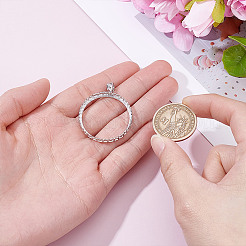 1 шт. s925 плоская круглая подвеска из стерлингового серебра с оправой кабошон STER-NB0001-13