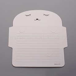 Бумажные поздравительные открытки с мультфильмами животных&nbsp;LS-DIY-WH0161-09F