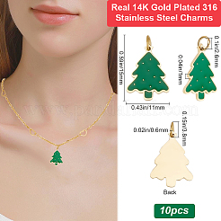 10 шт. эмалевые подвески из хирургической нержавеющей стали 316&nbsp;STAS-BBC0005-90