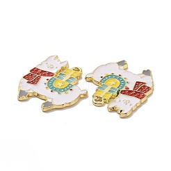 Подвески из эмали из сплава с рождественской тематикой PALLOY-O109-34LG