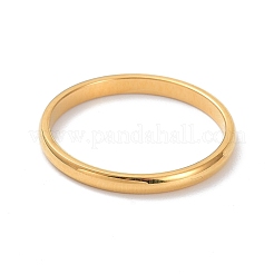 Anillo de dedo de cúpula lisa pulida de 2 mm para niña mujer&nbsp;RJEW-C012-05A-G