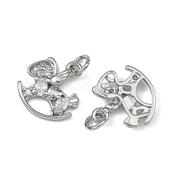 Shegrace Messing-Anhänger mit klarem Zirkonia-Pavé&nbsp;XGRQ4D002-658P