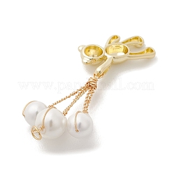 Большие подвески из сплава и ракушек с медной проволокой&nbsp;PALLOY-JF04808-02