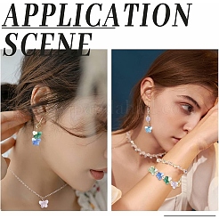 40шт 8 цвета гальванические стеклянные бусины&nbsp;EGLA-YW0005-51