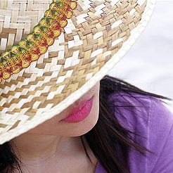 Кружевная отделка из полиэстера с вышивкой в этническом стиле&nbsp;OCOR-WH0070-20A