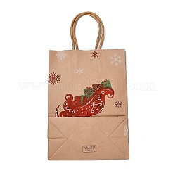 Rechteckige Papiertüten zum Thema Weihnachten mit Heißprägung&nbsp;X1-CARB-F011-02D