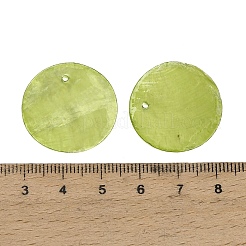 Anhänger aus natürlicher Capiz-Muschel mit Sprühfarbe bemalt&nbsp;SHEL-C010-12