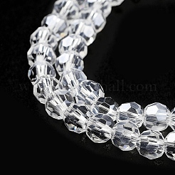 Galvanisieren transparente Glasperlen Stränge&nbsp;EGLA-A035-T4mm-A19