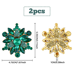 2 x Brosche mit Strass-Blume.&nbsp;JEWB-HY0001-10A