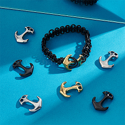 9 шт. 3-цветное ионное покрытие (IP) из нержавеющей стали 304 с крючками-застежками STAS-UN0048-09