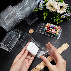 Прозрачные пластиковые упаковочные коробки-раскладушки CON-WH0088-50