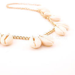 Shell spirale collier pendentif&nbsp;AJEW-P034-03A