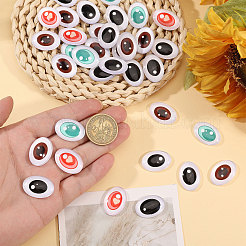60 шт. двухцветные стеклянные глаза для куклы&nbsp;DIY-CA0007-83