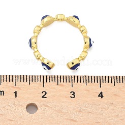 Латунные кольца из манжеты с прозрачным цирконием RJEW-C100-21G